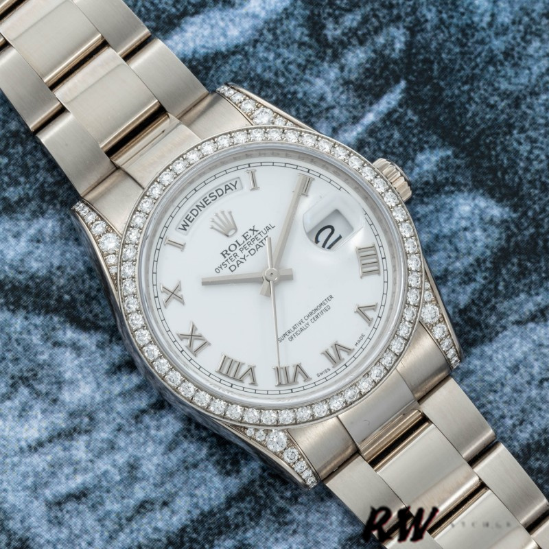 Rolex Day-Date 118389 White Roman Numeral Dial 36MM Unisex Replica Watch