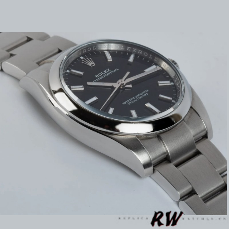 Rolex Oyster Perpetual Air-King 114200 Black Index Dial 34mm Unisex Replica watch