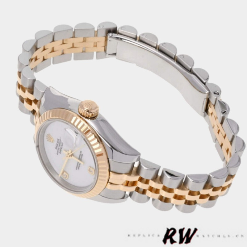 Rolex Datejust 179173 White Dial Diamonds Fluted Bezel 26MM Lady Replica Watch