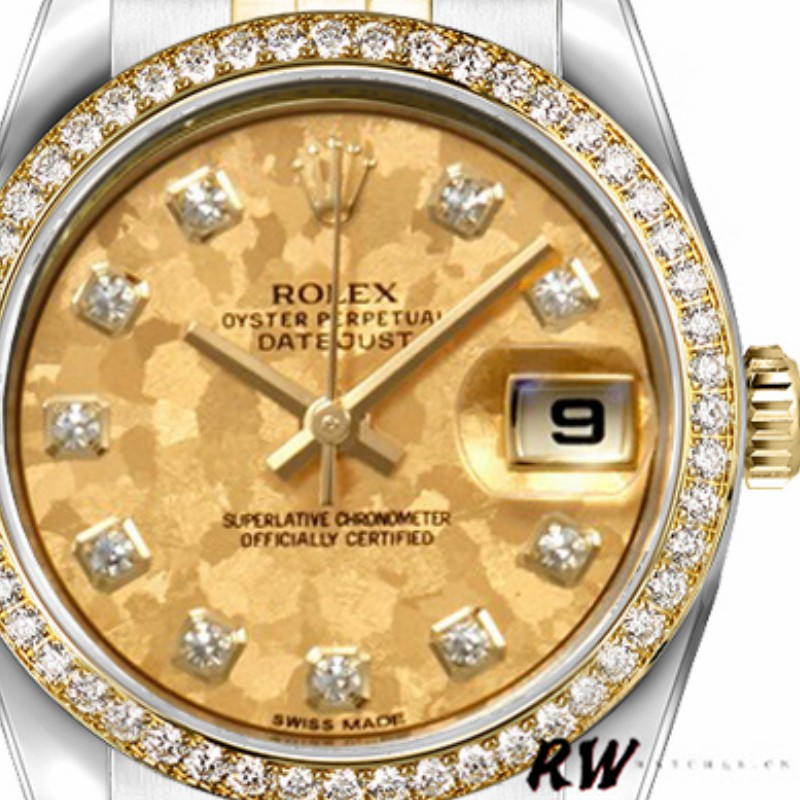 Rolex Datejust 179383 Crystal Gold Dust Champagne Dial 26MM Lady Replica Watch