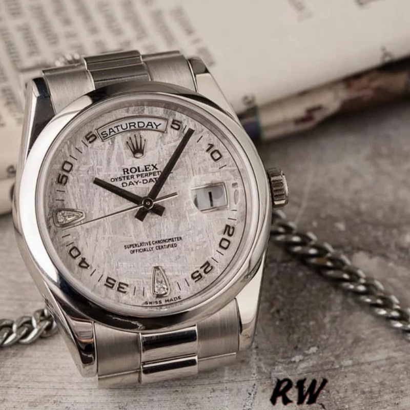 Rolex Day Date 118206 Meteorite Grey Dial 36mm Unisex Replica Watch