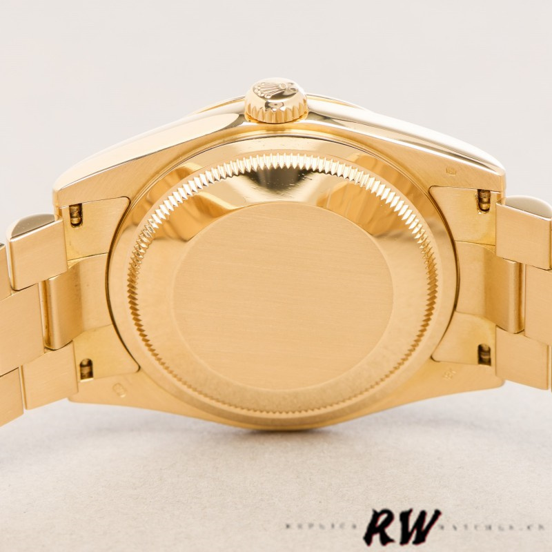 Rolex Day-Date 118338 Yellow gold Silver dial 36mm Unisex Replica Watch