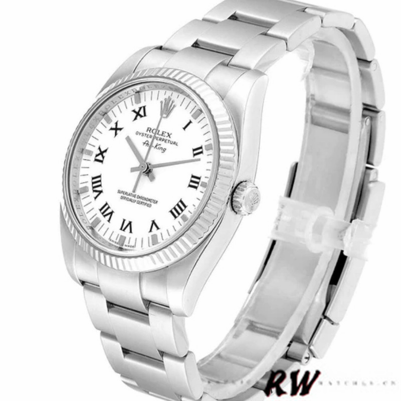 Rolex Oyster Perpetual Air-King 114234 White Dial 34mm Unisex Replica Watch