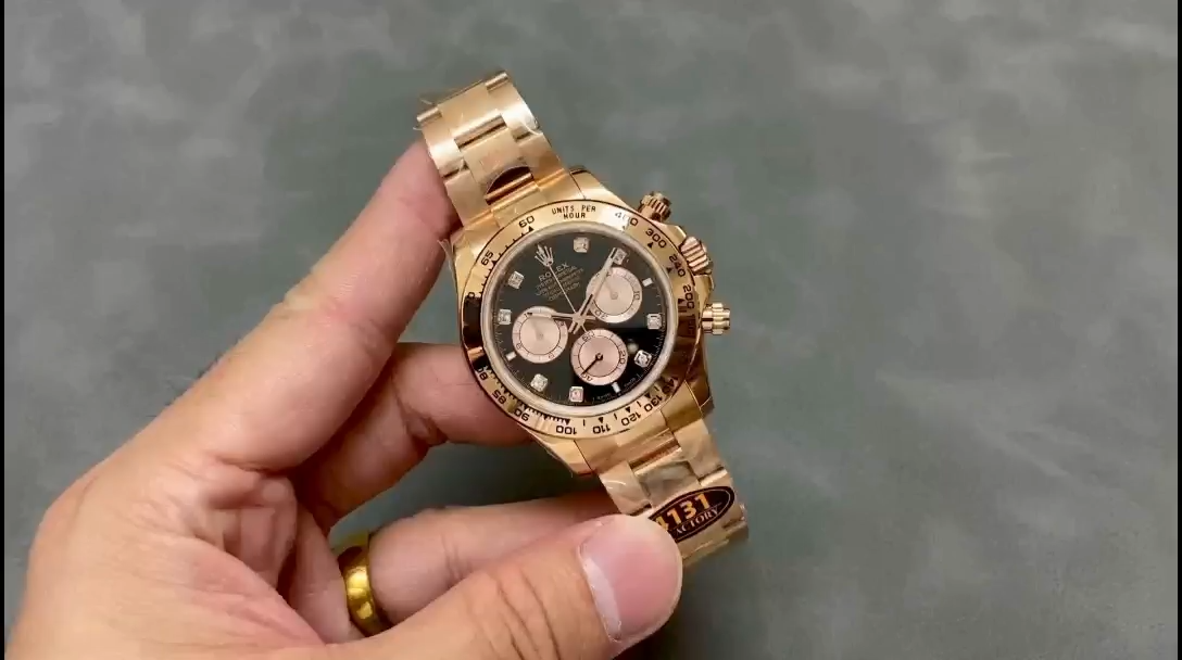 Rolex Daytona 116508 Yellow Gold Black Dial 40MM Mens Replica Watch