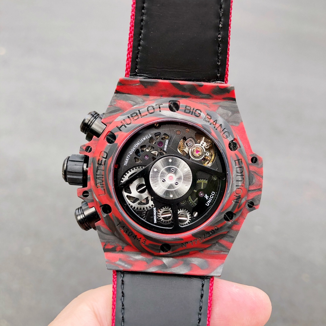 Hublot 411.QV.1123.NR.OVK21 Big Bang Unico Red Carbon Alex Ovechkin Watch 45mm