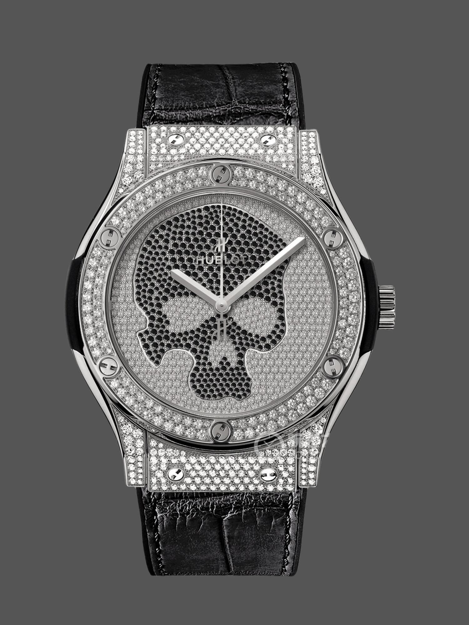 Hublot Classic Fusion Skull Titanium Full Pave 511.NX.9000.LR.1704.SKULL 45mm