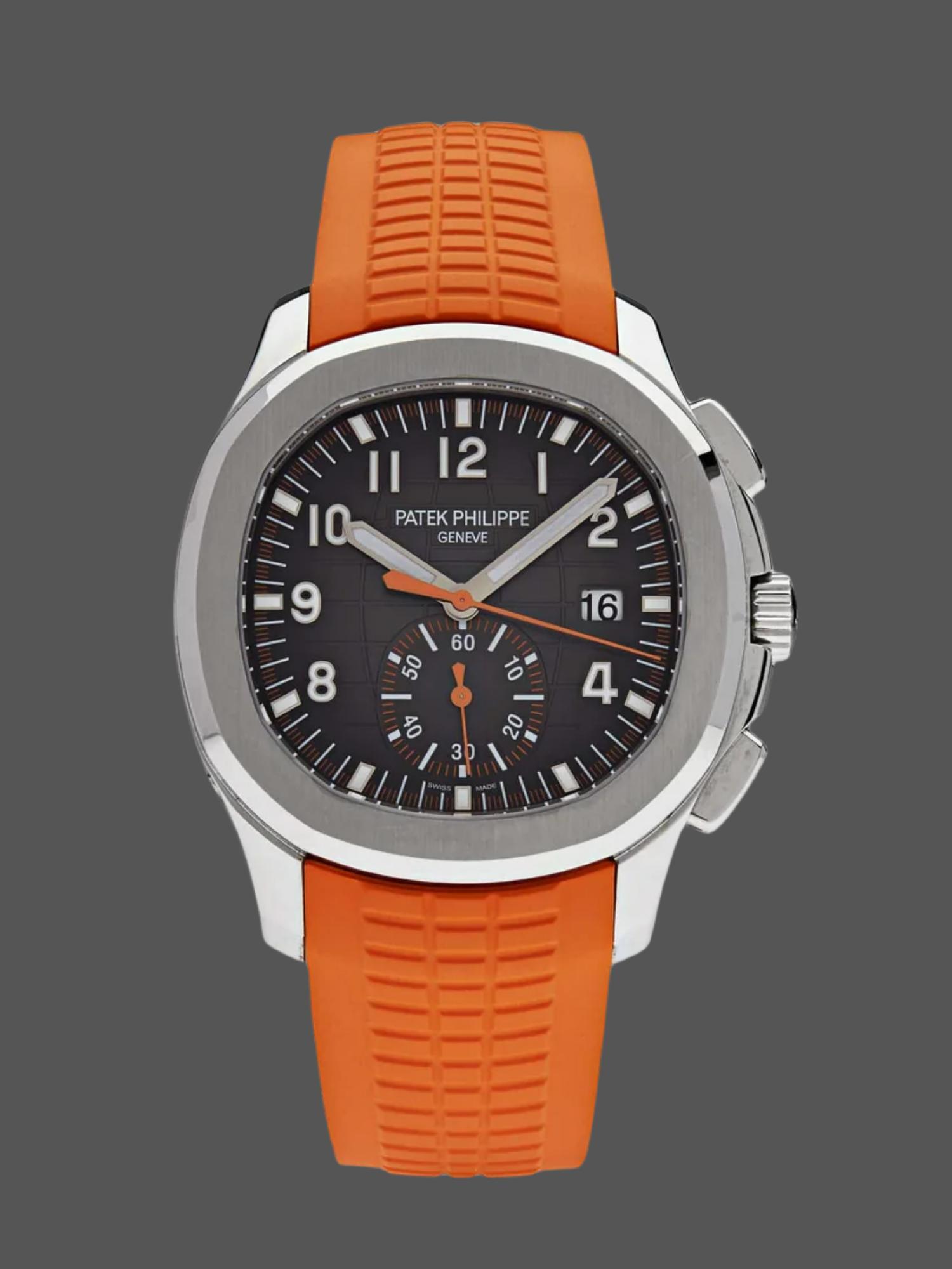 Replica Patek Philippe Aquanaut 5968A 001 Chronograph Orange Rubber 42mm