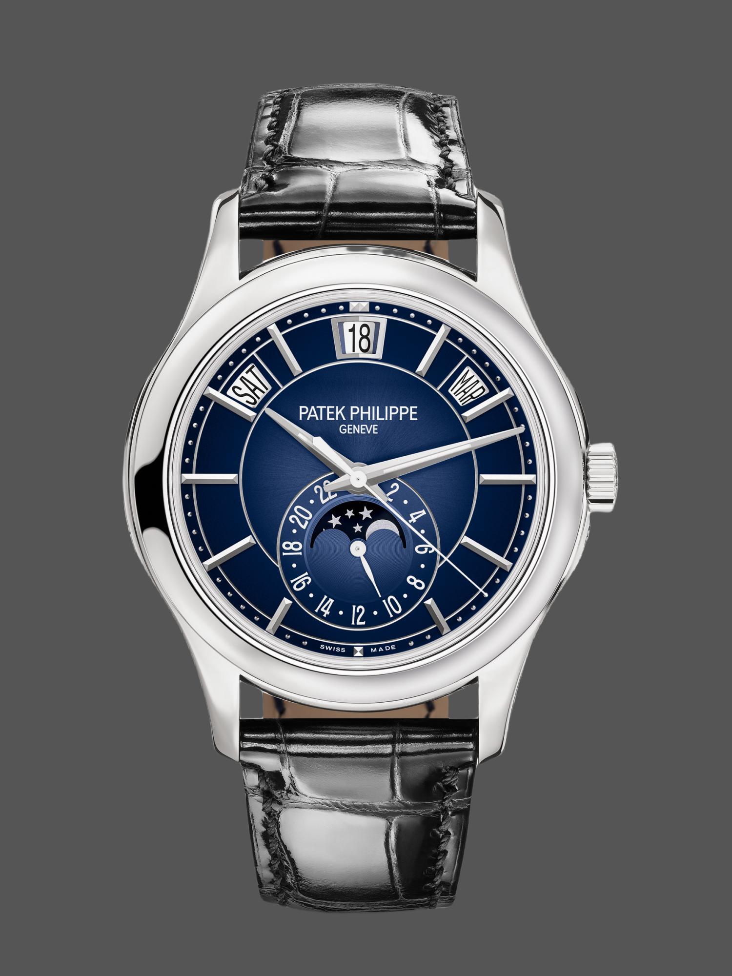 Replica Patek Philippe Complications Annual Calendar White Gold 5205G 013 40mm Mens Watch