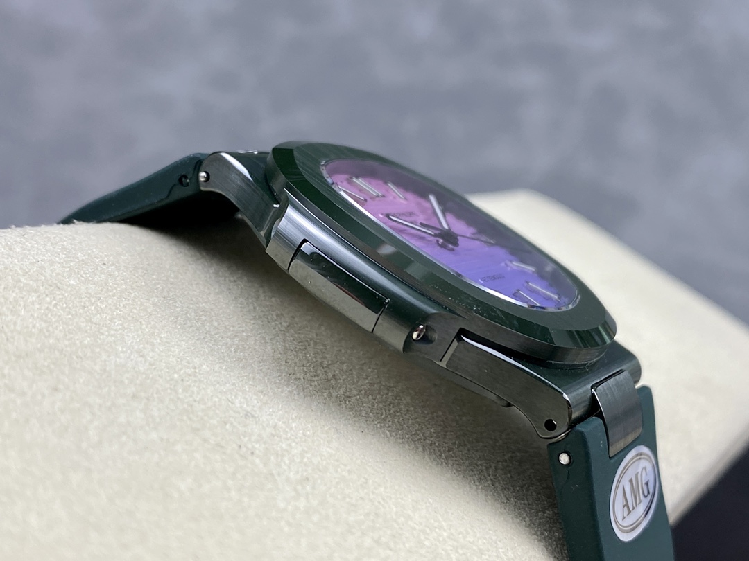Patek Philippe Nautilus Green Rubber Purple Dial 5711 40MM Watch