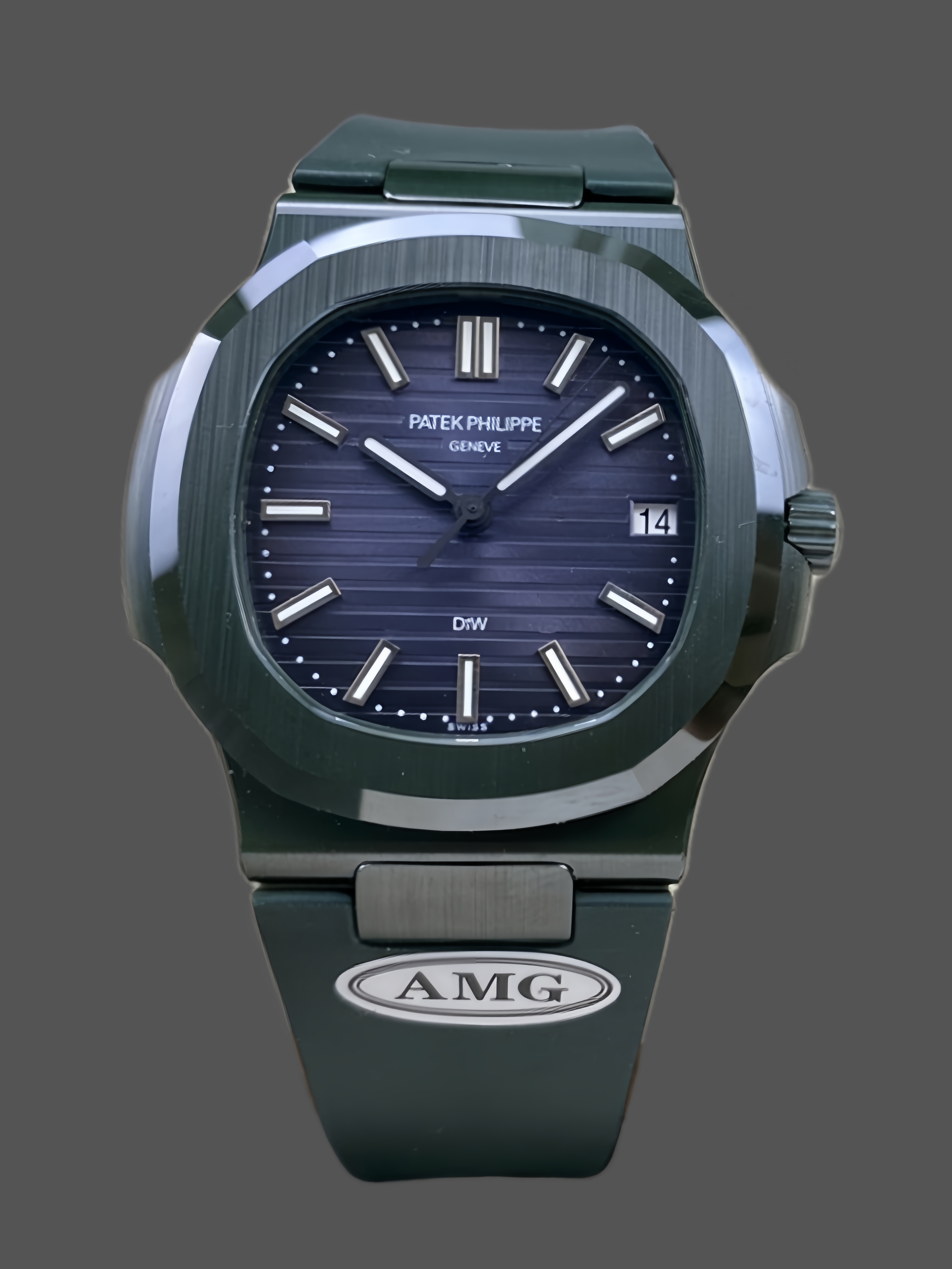 Patek Philippe Nautilus Green Rubber Blue Dial 5711 40MM Watch