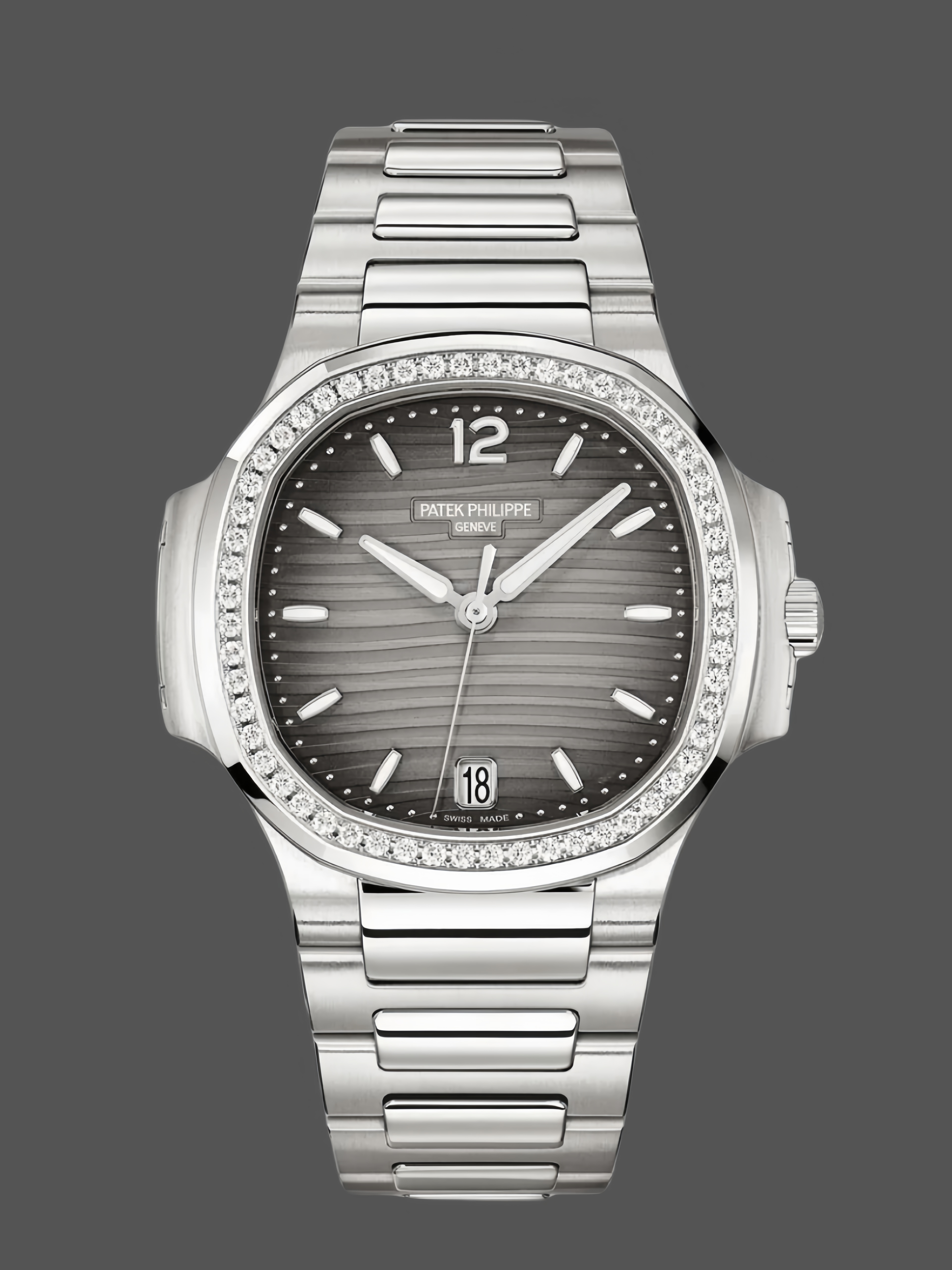 Patek Philippe Nautilus Automatic Diamond Grey Dial 7118 1200A 011 35.2mm