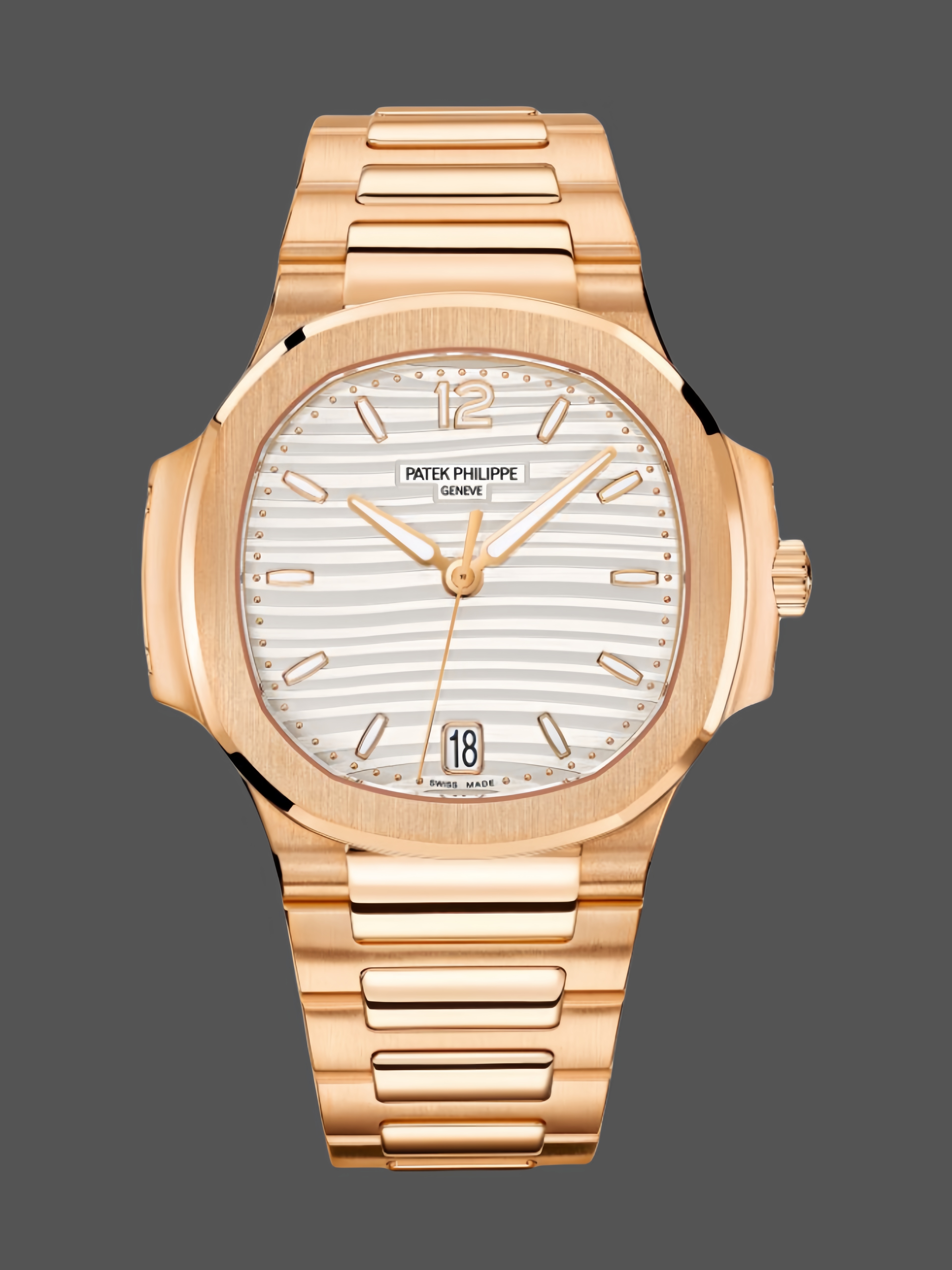 Patek Philippe Nautilus Ladies Rose Gold & Yellow Gold Silver Dial 7118 1R 001 35.2mm