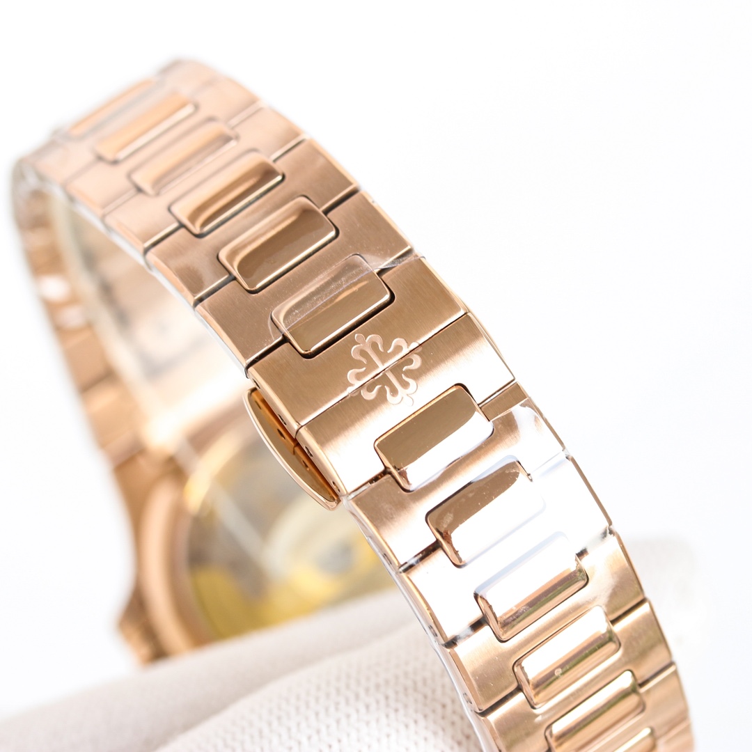 Patek Philippe Nautilus Ladies Rose Gold Blue Dial 7118 35.2mm