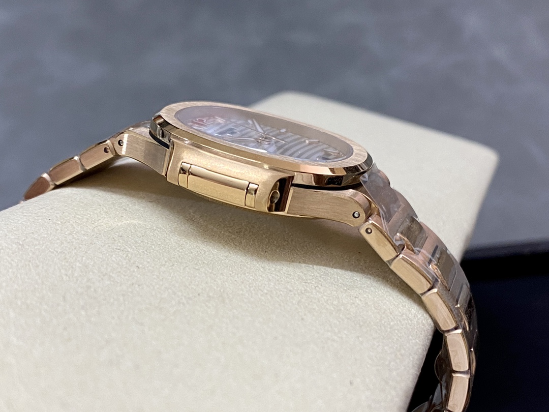 Patek Philippe Nautilus Ladies Rose Gold & Yellow Gold Silver Dial 7118 1R 001 35.2mm