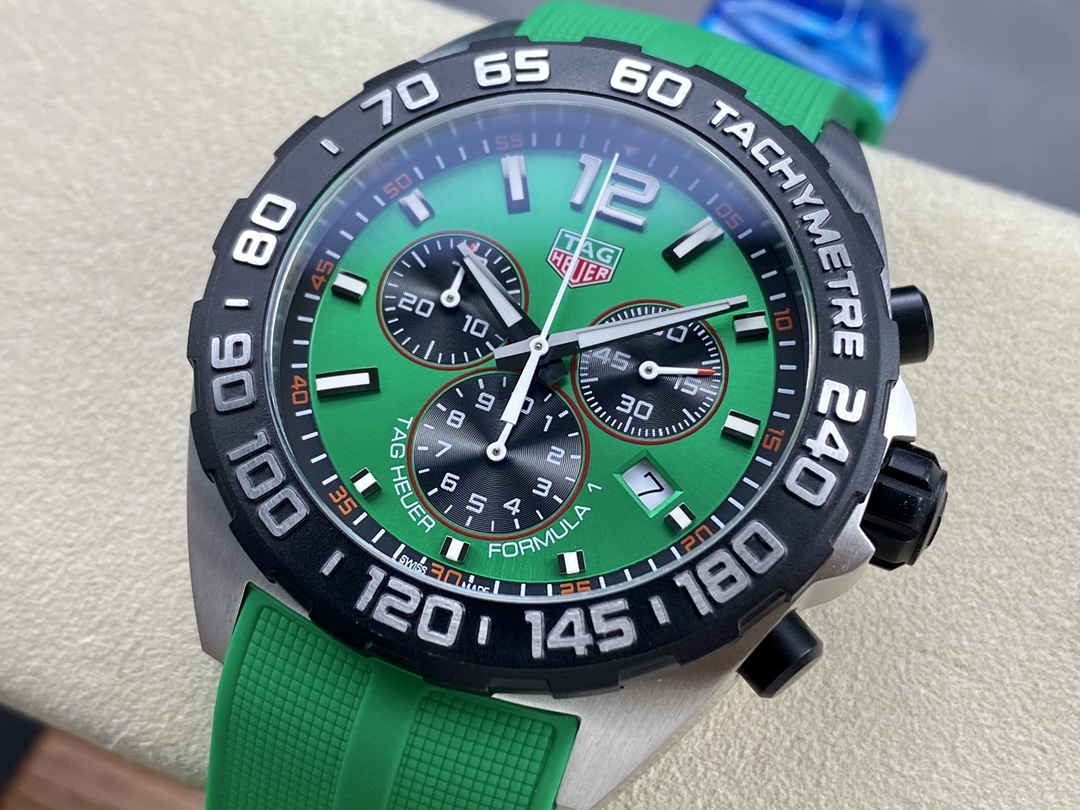 Tag Heuer Formula 1 Chronograph Quartz Green Dial CAZ101AP.FT8056 43MM