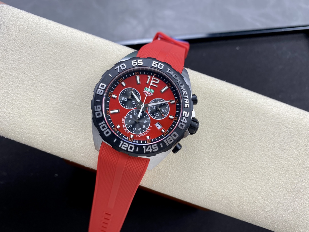 Tag Heuer Formula 1 Chronograph Quartz Red Dial CAZ101AN.FT8055 43MM
