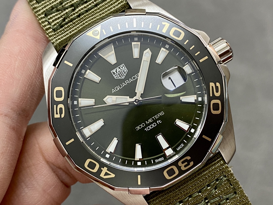 Tag Heuer Aquaracer Grey Dial Men's Watch WAY101L.FC8222 Quartz 43mm