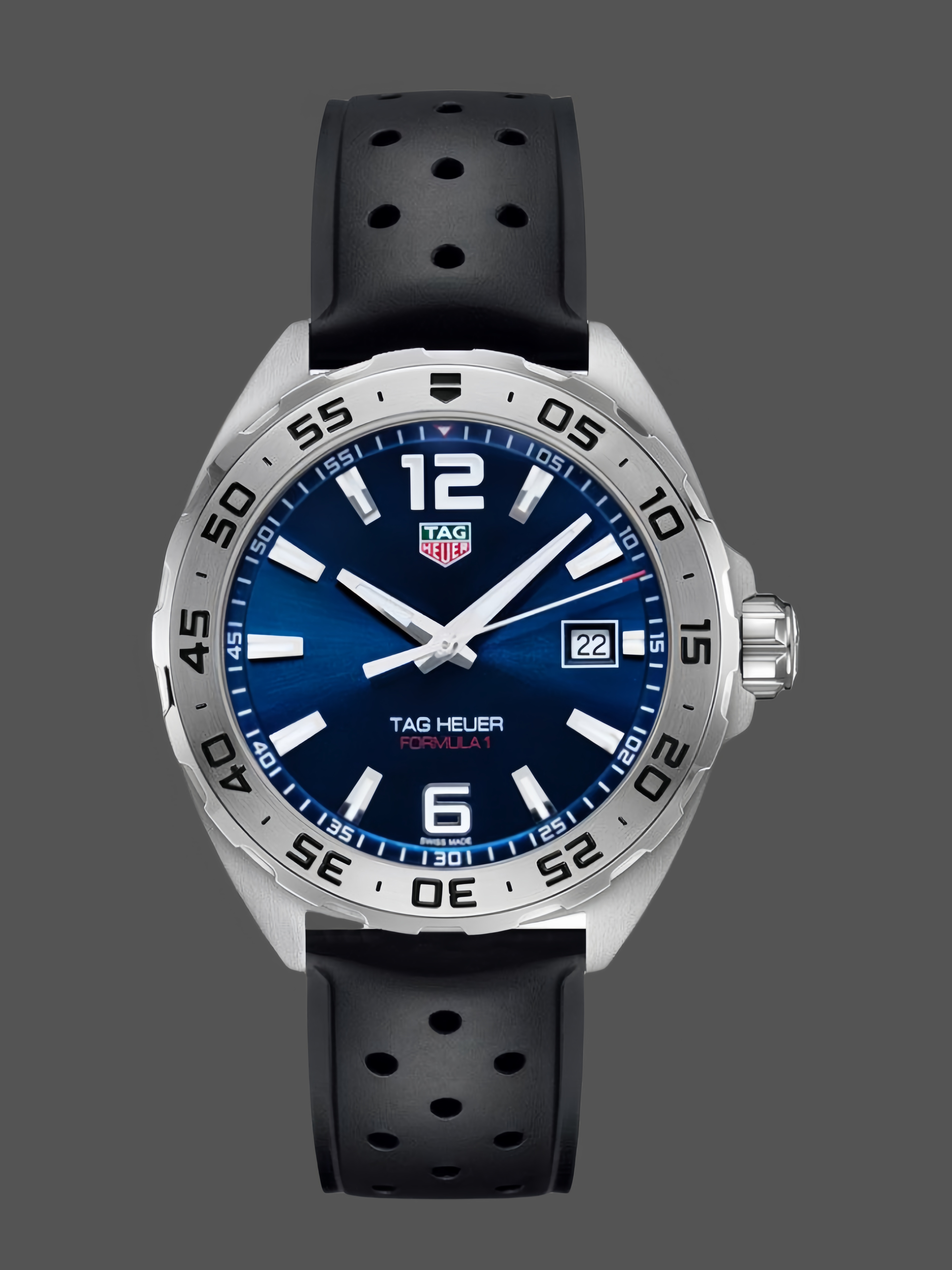 Tag Heuer Formula 1 Quartz Blue Dial Black Rubber Strap WAZ1118.FT8023