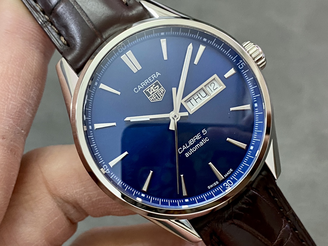 TAG Heuer Carrera Calibre 5 Day Date Blue Dial WAR201E.FC6291