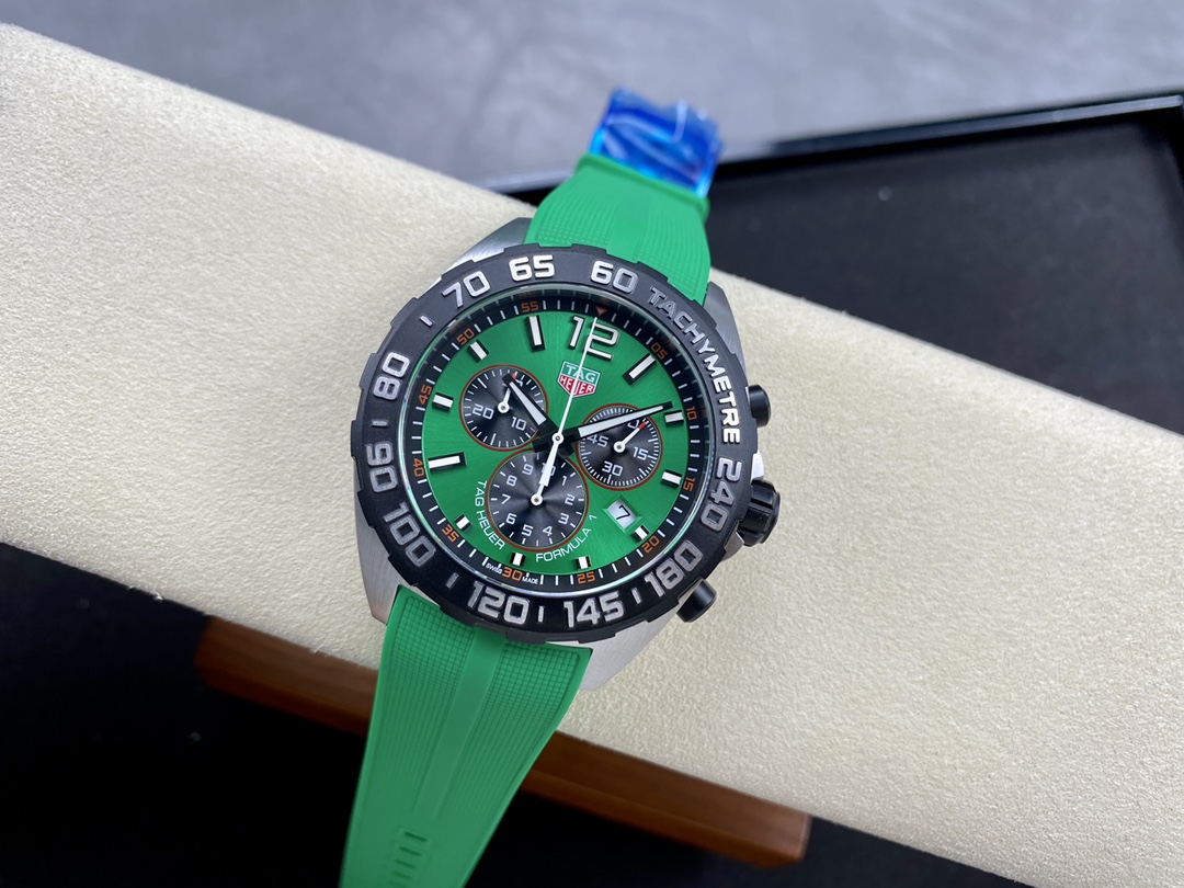 Tag Heuer Formula 1 Chronograph Quartz Green Dial CAZ101AP.FT8056 43MM