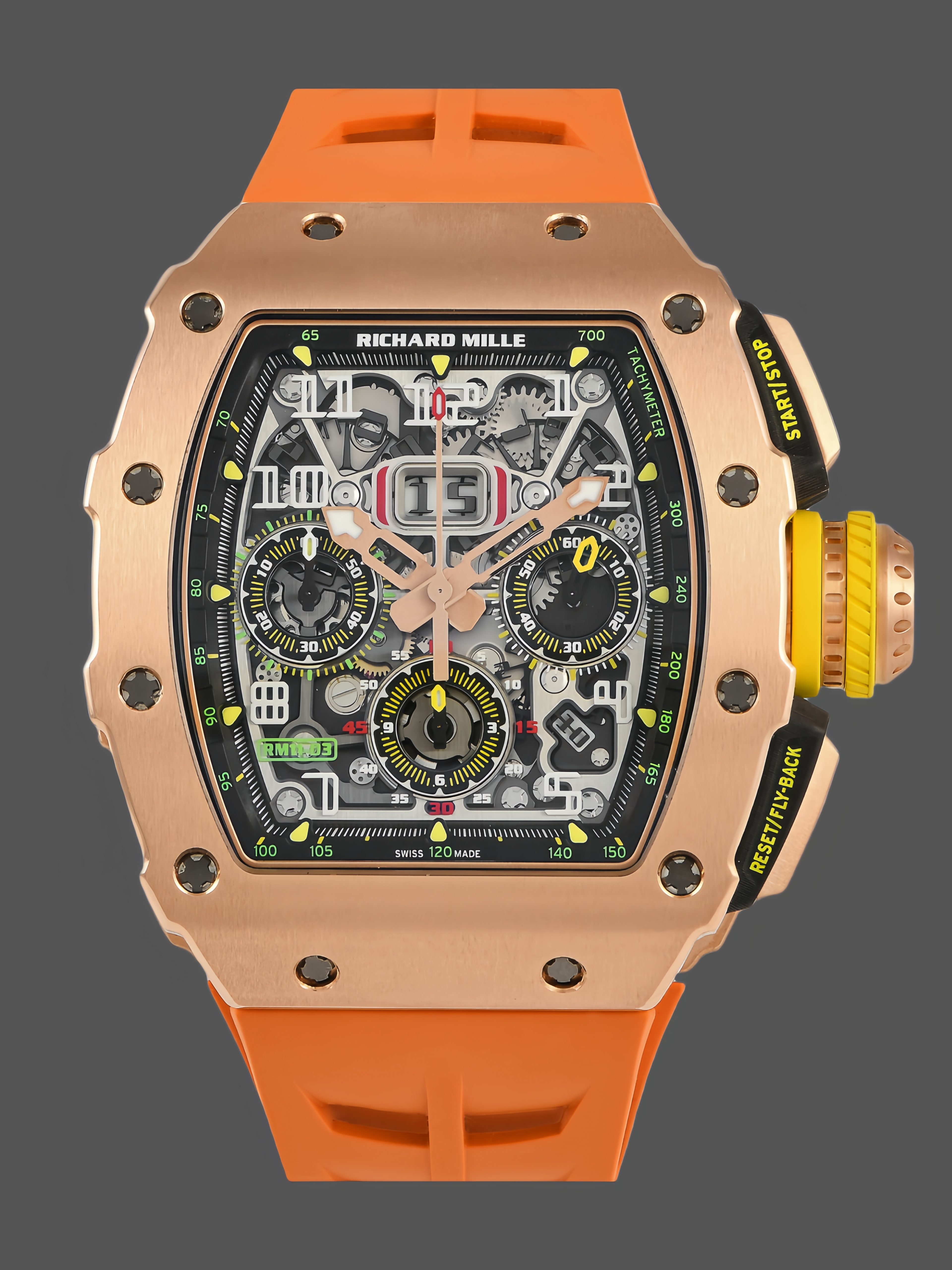 Richard Mille RM11-03 Orange Rubber Automatic Flyback Chronograph