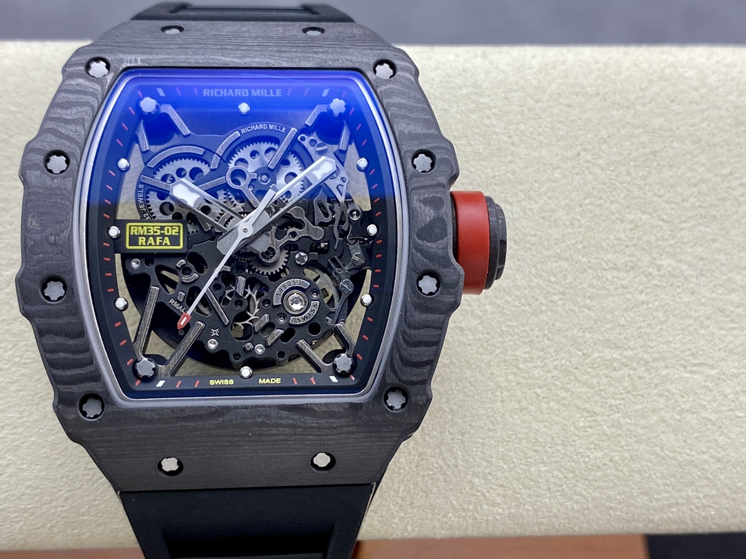 Richard Mille Rafael Nadal NTPT Carbon RM Black Rubber Strap RM035-02