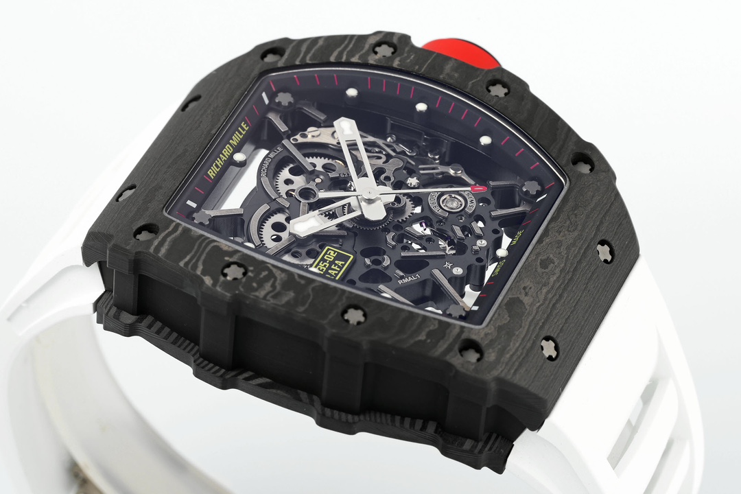 Richard Mille RM 035-02 Rafael Nadal NTPT Carbon on White Rubber Strap