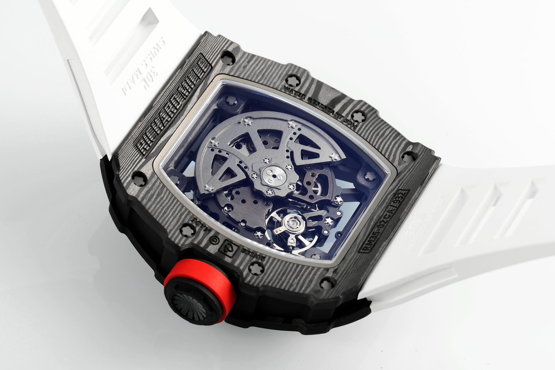 Richard Mille RM 035-02 Rafael Nadal NTPT Carbon on White Rubber Strap
