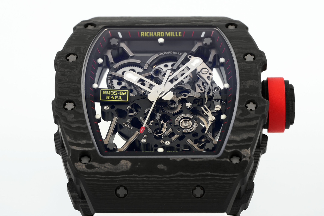 Richard Mille RM 035-02 Rafael Nadal NTPT Carbon on White Rubber Strap
