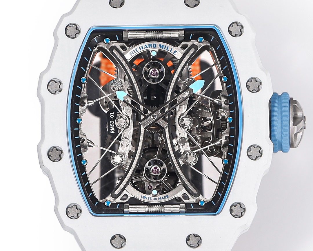 Richard Mille RM053-01 Pablo MacDonough Skeleton Dial Orange Fabric Strap