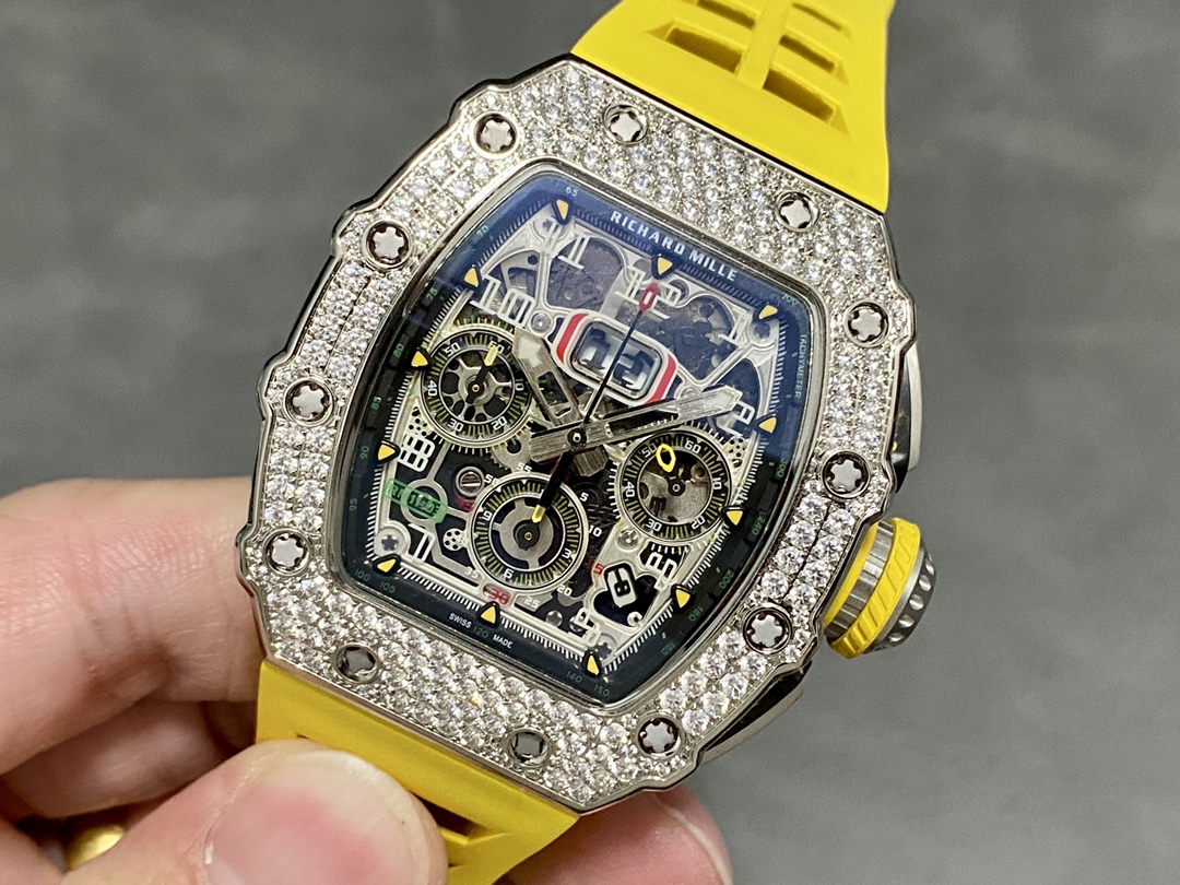 Richard Mille RM 011 03 Stainless Steel & 18K Gold Diamond Bezel