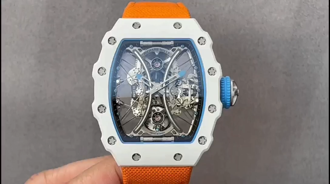 Richard Mille RM053-01 Pablo MacDonough Skeleton Dial Orange Fabric Strap