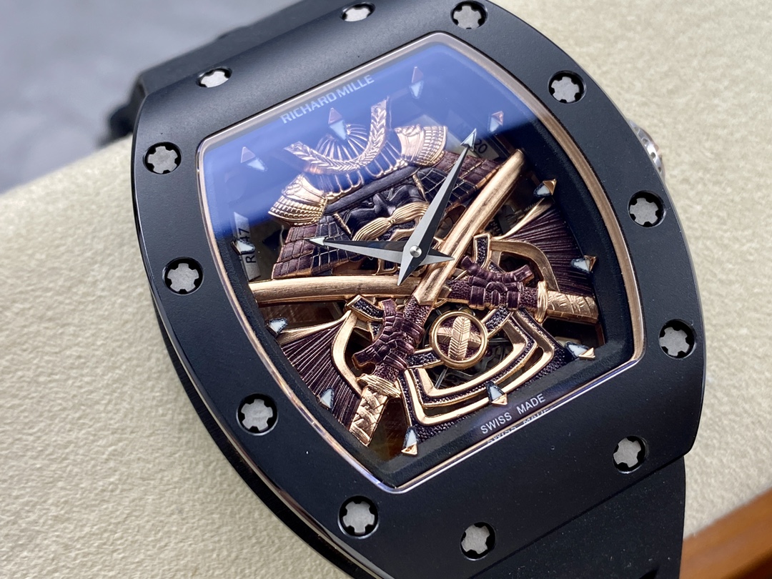 Richard Mille RM47 Edition Tourbillon Skeleton Black Ceramic Casing Watch