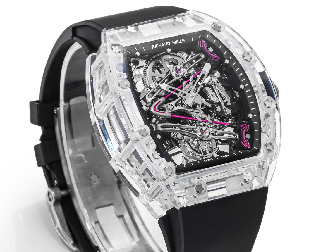Richard Mille RM38-02 Tourbillon Movement Edition Crystal Black Rubber Strap