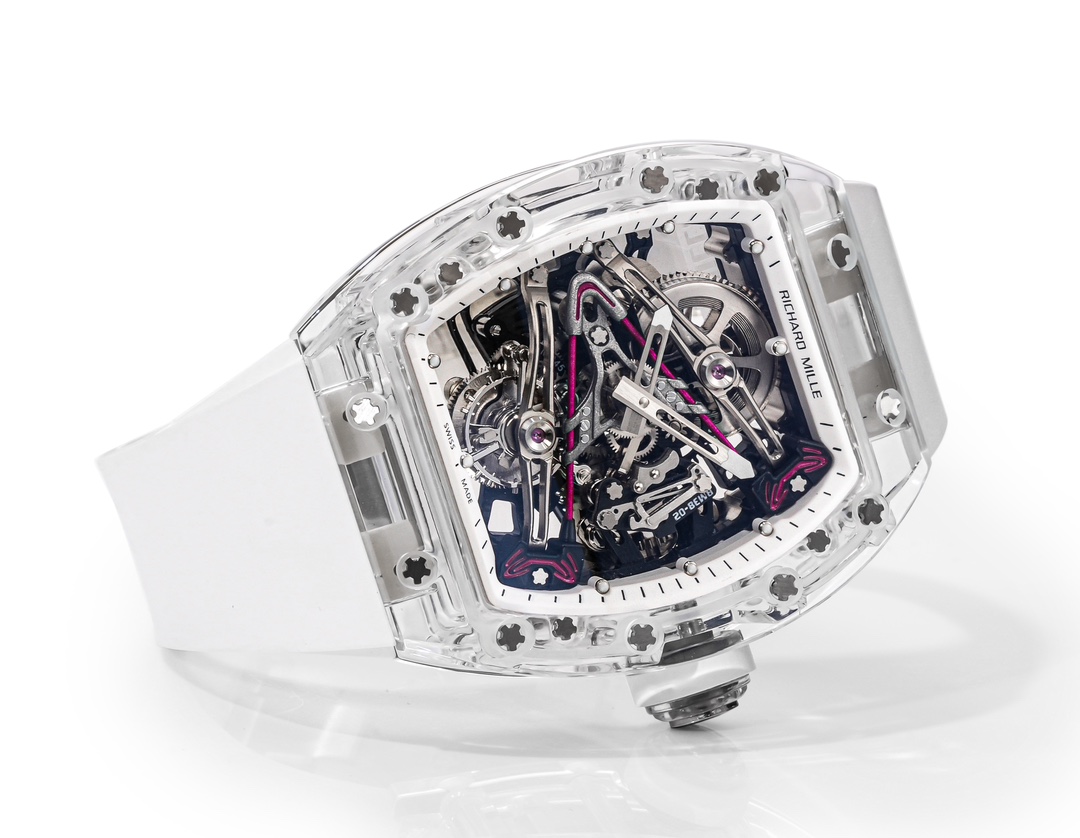 RM38-02 Richard Mille Tourbillon Movement Edition Crystal White Rubber Strap