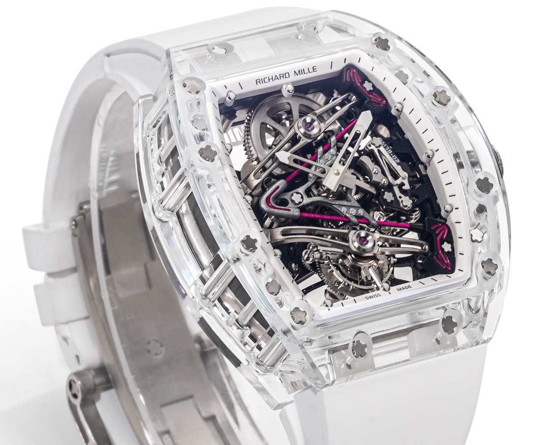 RM38-02 Richard Mille Tourbillon Movement Edition Crystal White Rubber Strap
