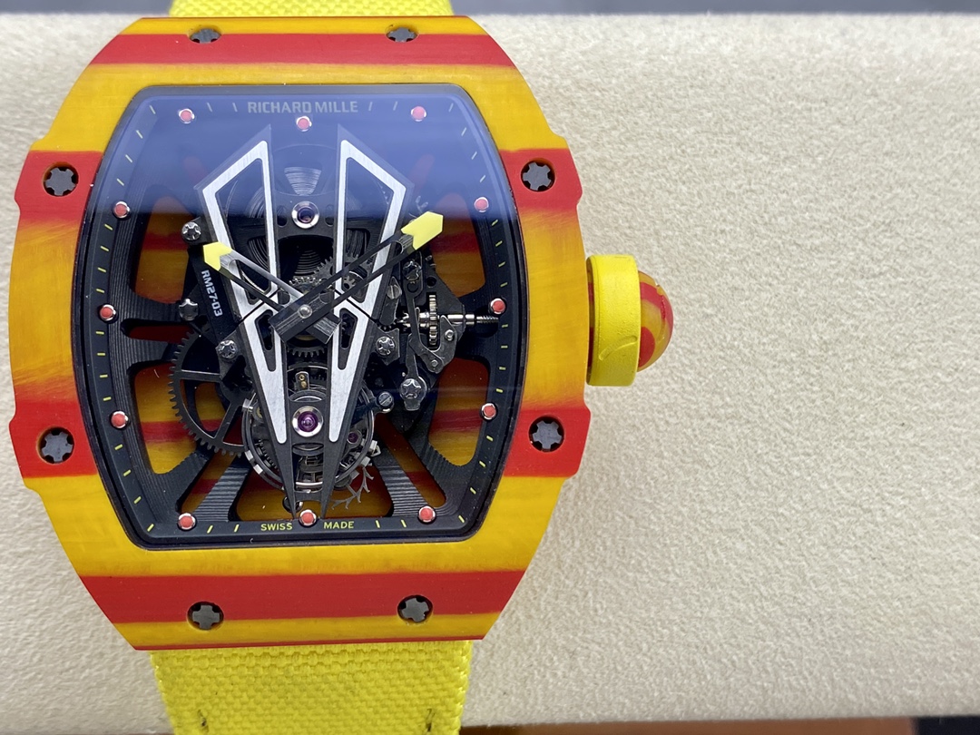 Richard Mille RM27-03 Tourbillon Rafael Nadal Yellow TPT Quartz Edition Yellow Carb
