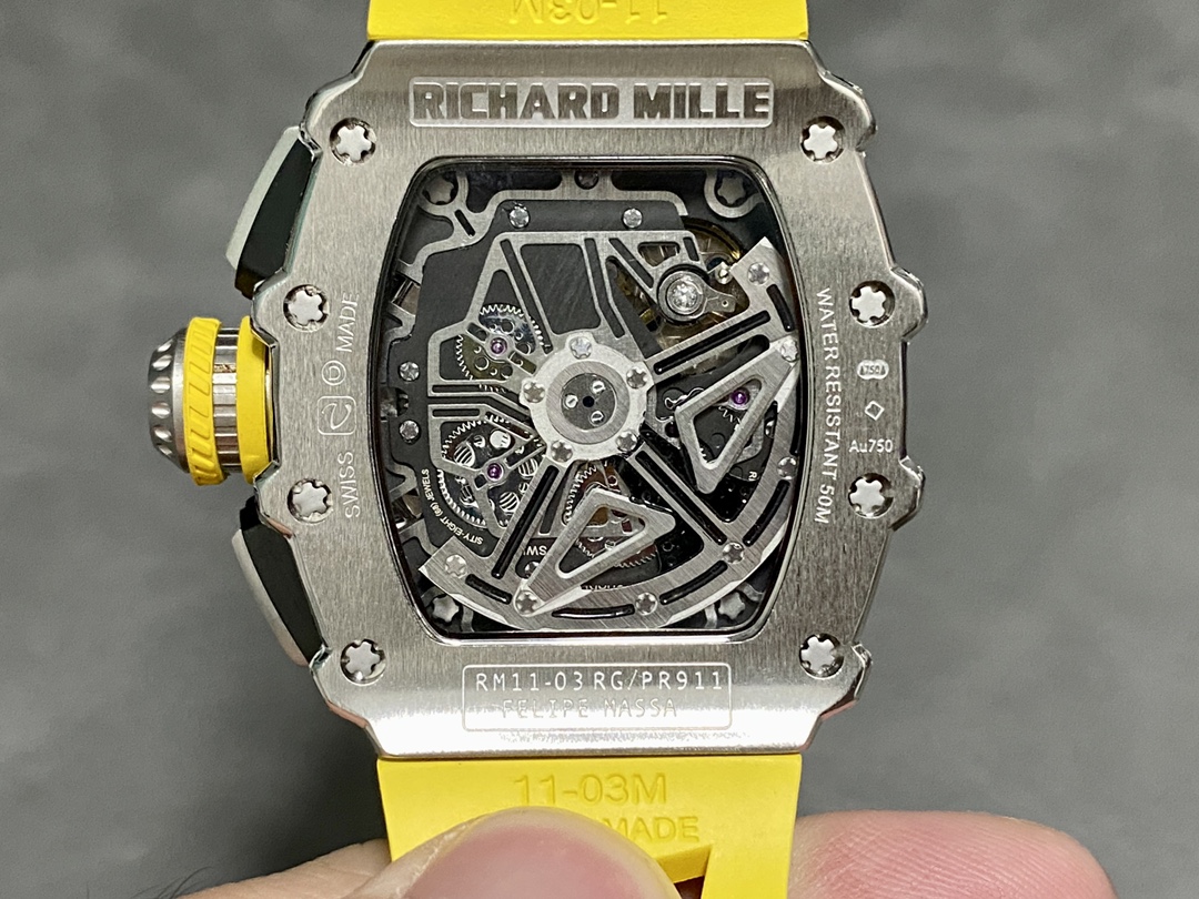 Richard Mille RM 011 03 Stainless Steel & 18K Gold Diamond Bezel