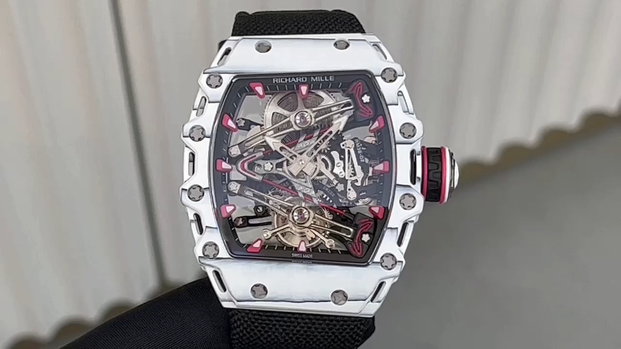 Richard Mille RM 38 02 Bubba Watson Tourbillon White Case Rubber & Fabric Strap