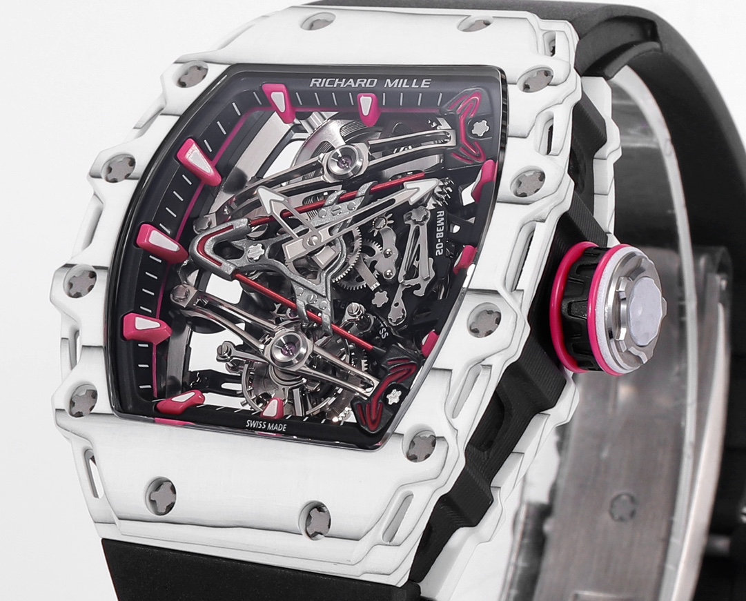 Richard Mille RM 38 02 Bubba Watson Tourbillon White Case Rubber & Fabric Strap