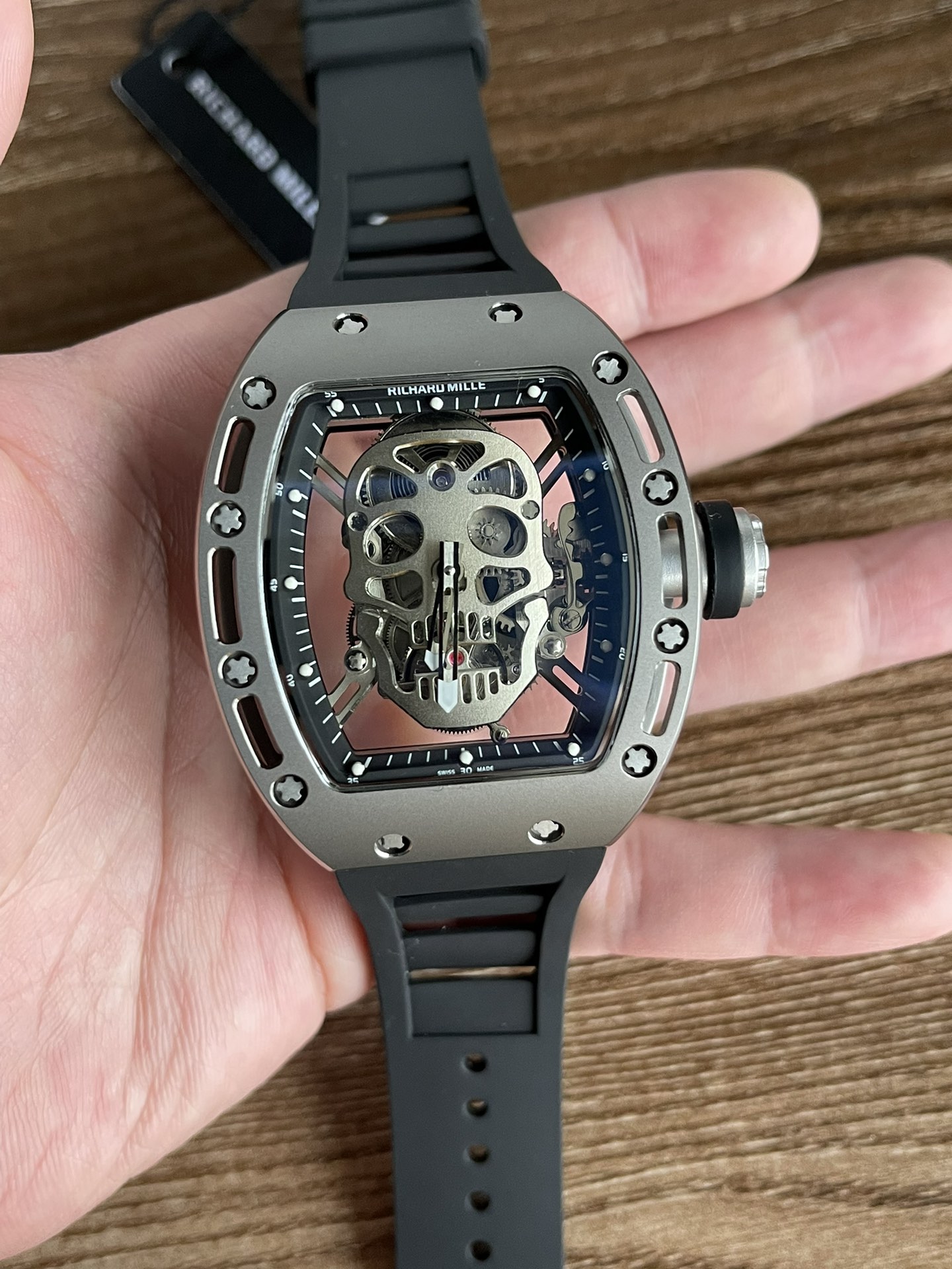5 Colors Richard Mille Limited Edition RM52 Skull Titanium Tourbillon Openworked Dial