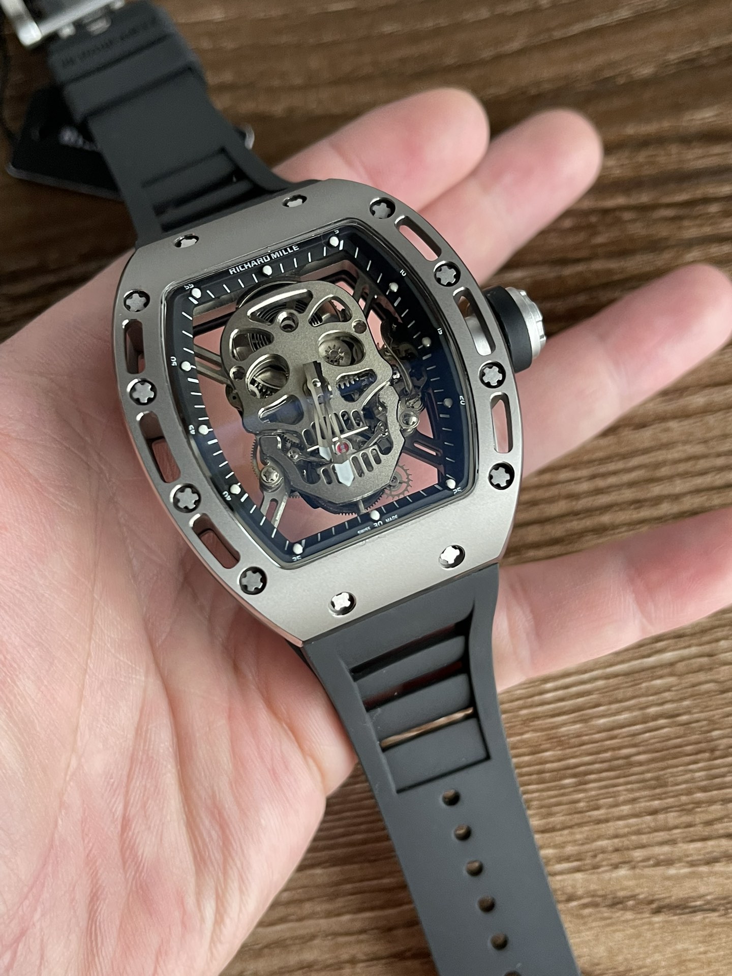5 Colors Richard Mille Limited Edition RM52 Skull Titanium Tourbillon Openworked Dial