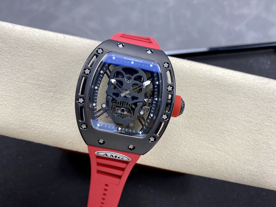 5 Colors Richard Mille Limited Edition RM52 Skull Titanium Tourbillon Openworked Dial