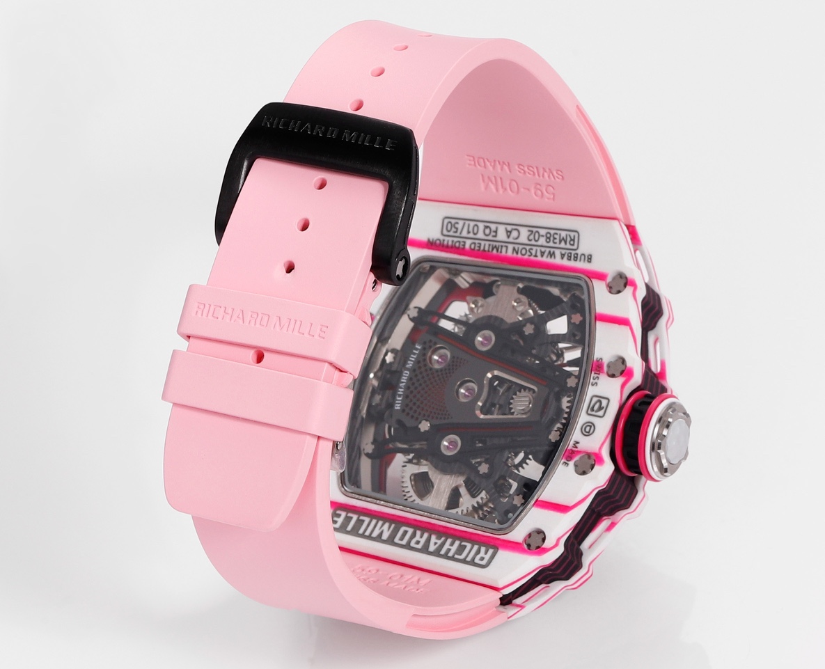 Richard Mille RM 38 02 Bubba Watson Tourbillon Pink Rubber Strap
