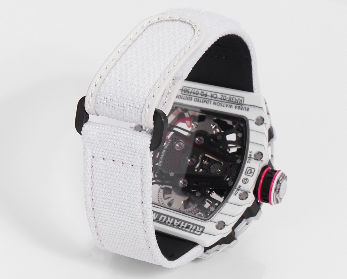 Richard Mille RM 38 02 Bubba Watson Tourbillon White Case Rubber & Fabric Strap