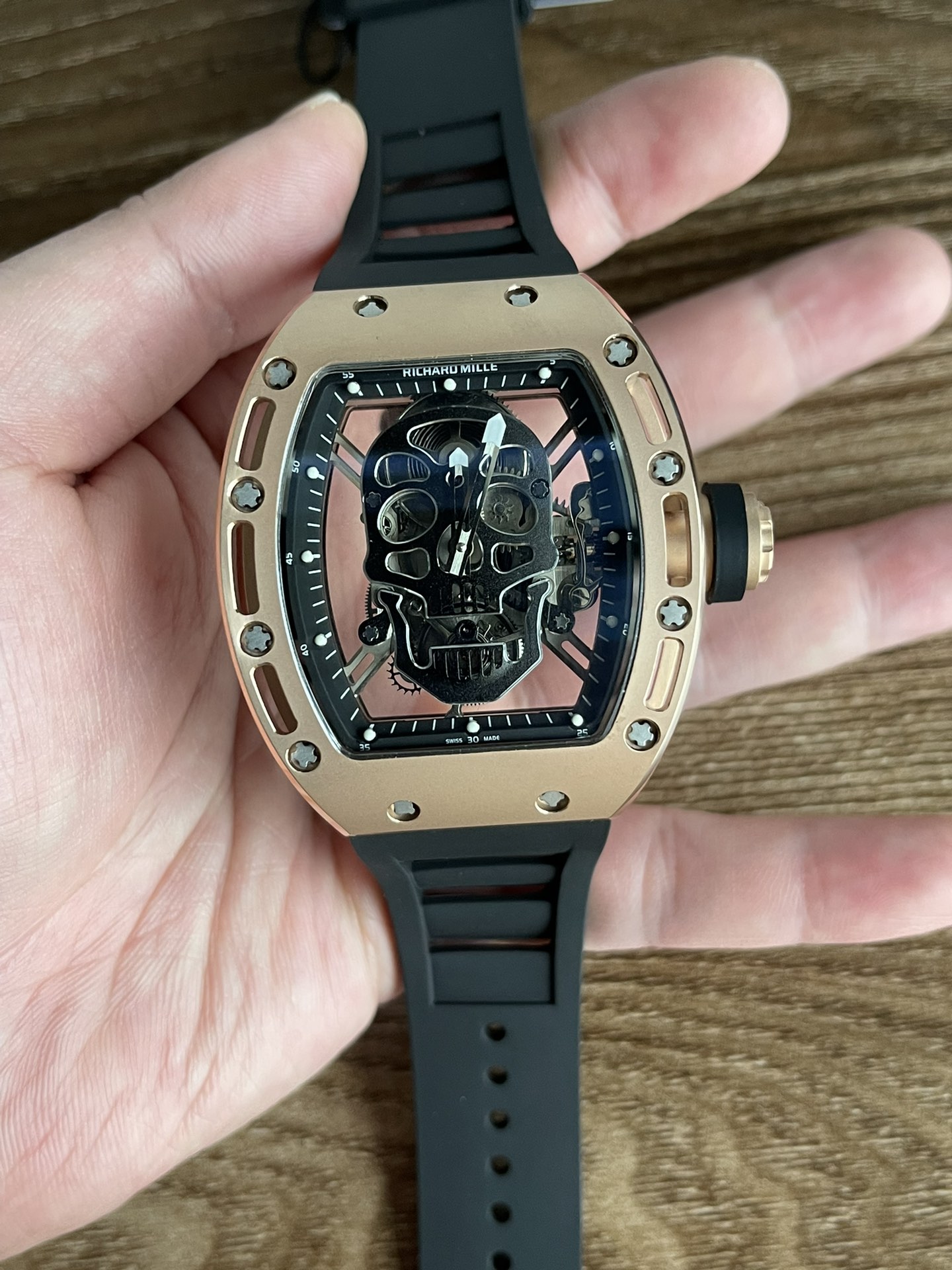 5 Colors Richard Mille Limited Edition RM52 Skull Titanium Tourbillon Openworked Dial