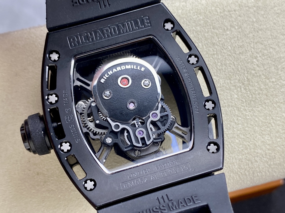 5 Colors Richard Mille Limited Edition RM52 Skull Titanium Tourbillon Openworked Dial