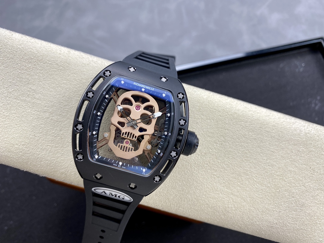 5 Colors Richard Mille Limited Edition RM52 Skull Titanium Tourbillon Openworked Dial
