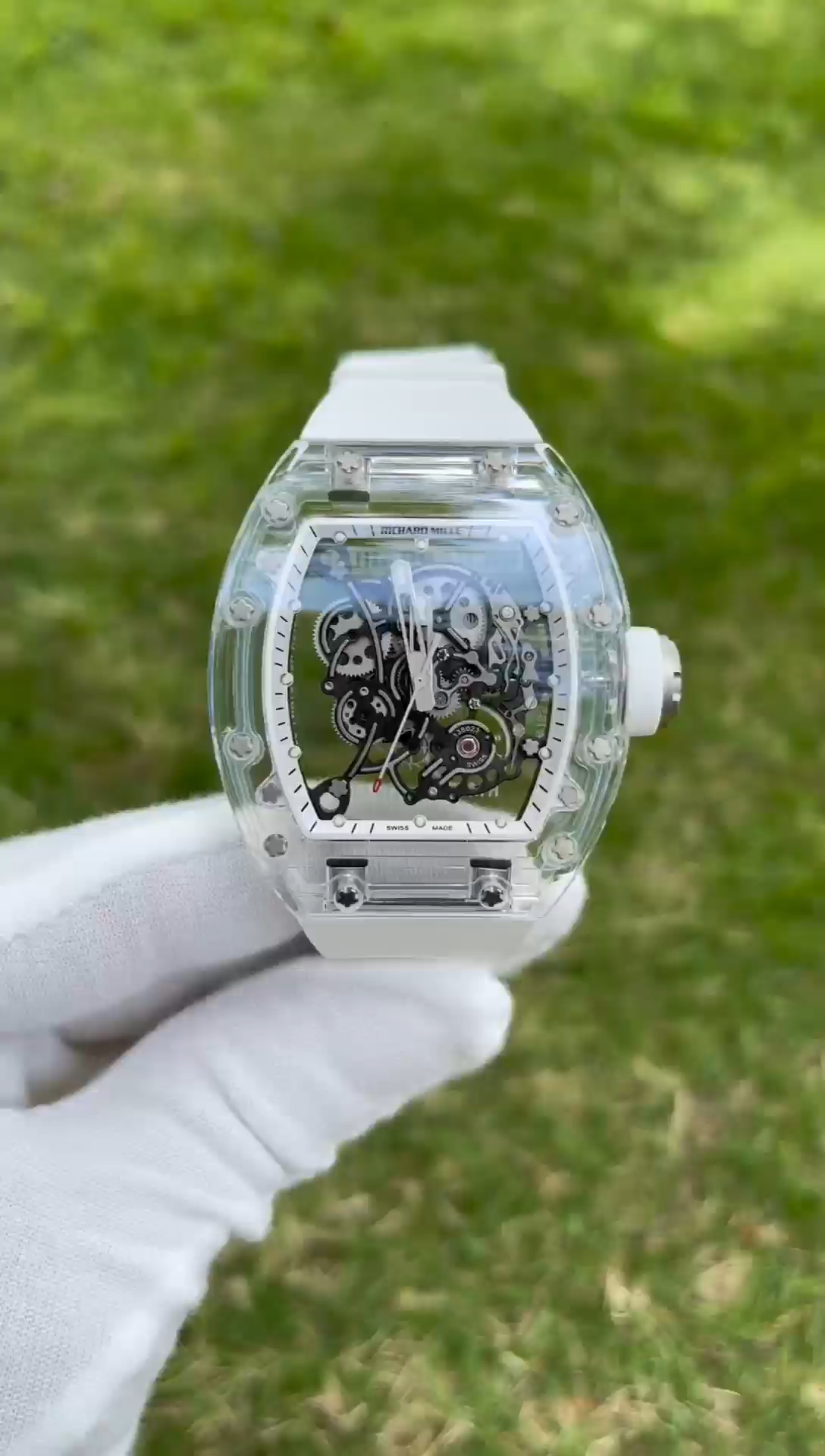Richard Mille RM055 Transparent Case Skeleton Dial