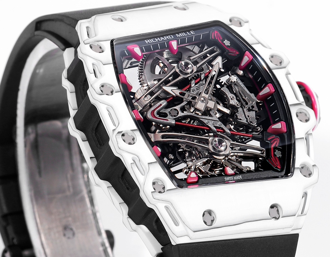 Richard Mille RM 38 02 Bubba Watson Tourbillon White Case Rubber & Fabric Strap